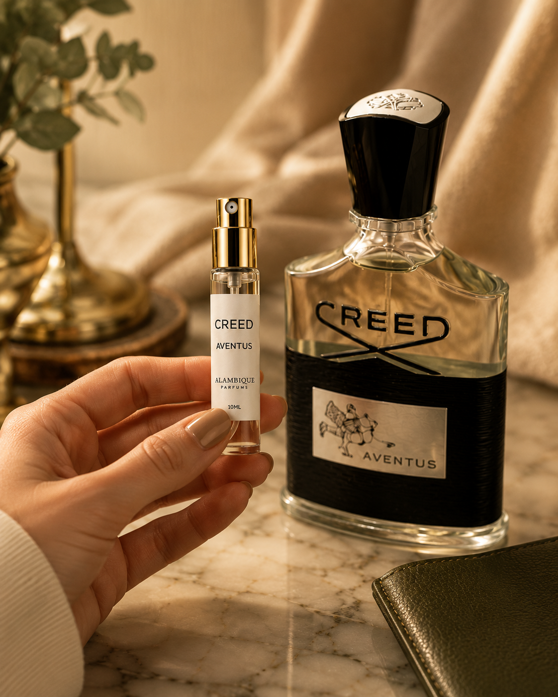 Perfumes originales de Tom Ford, Creed, Parfums de Marly y Valentino junto a sus decants de Alambique Parfums